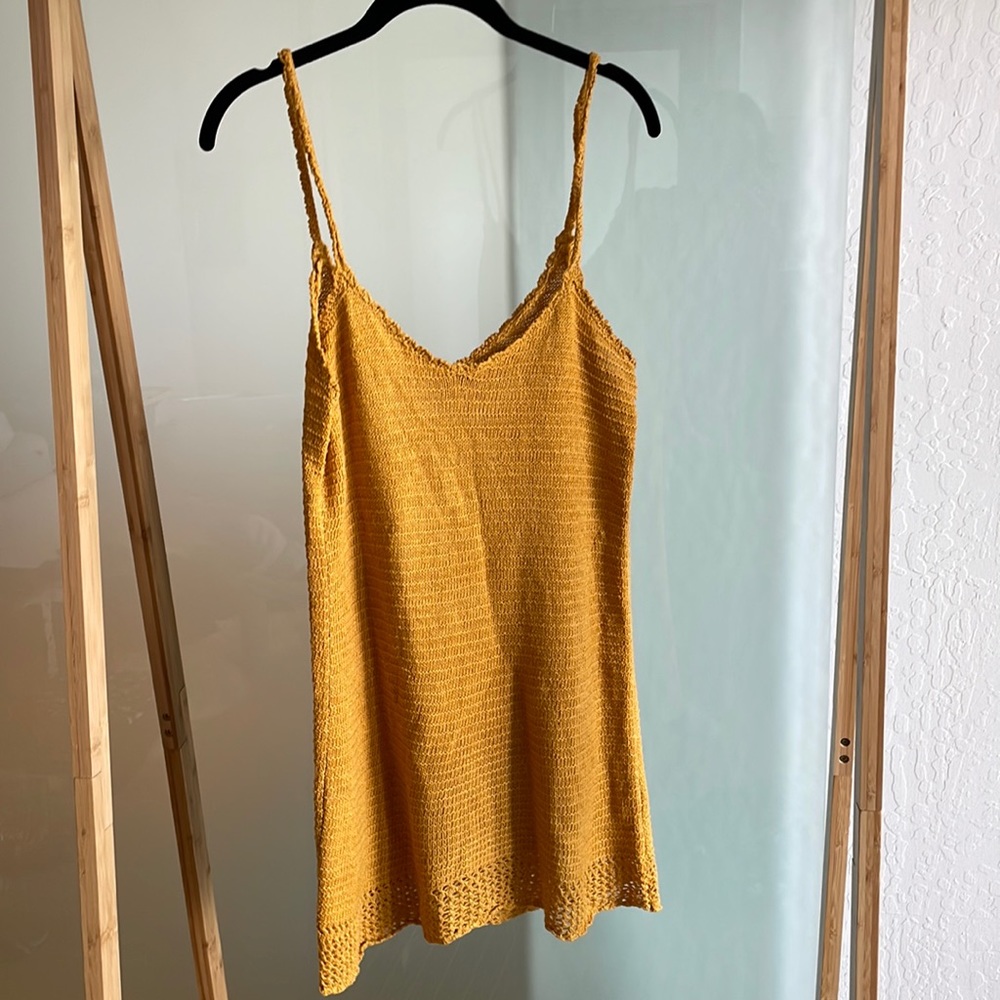 Reformation Andrea linen knit dress